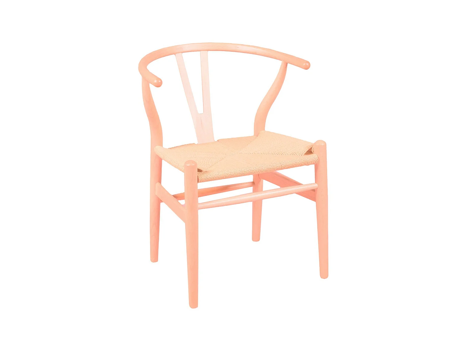 Chaise nordique en bois de hêtre naturel et corde écologique - Wish - Hêtre naturel