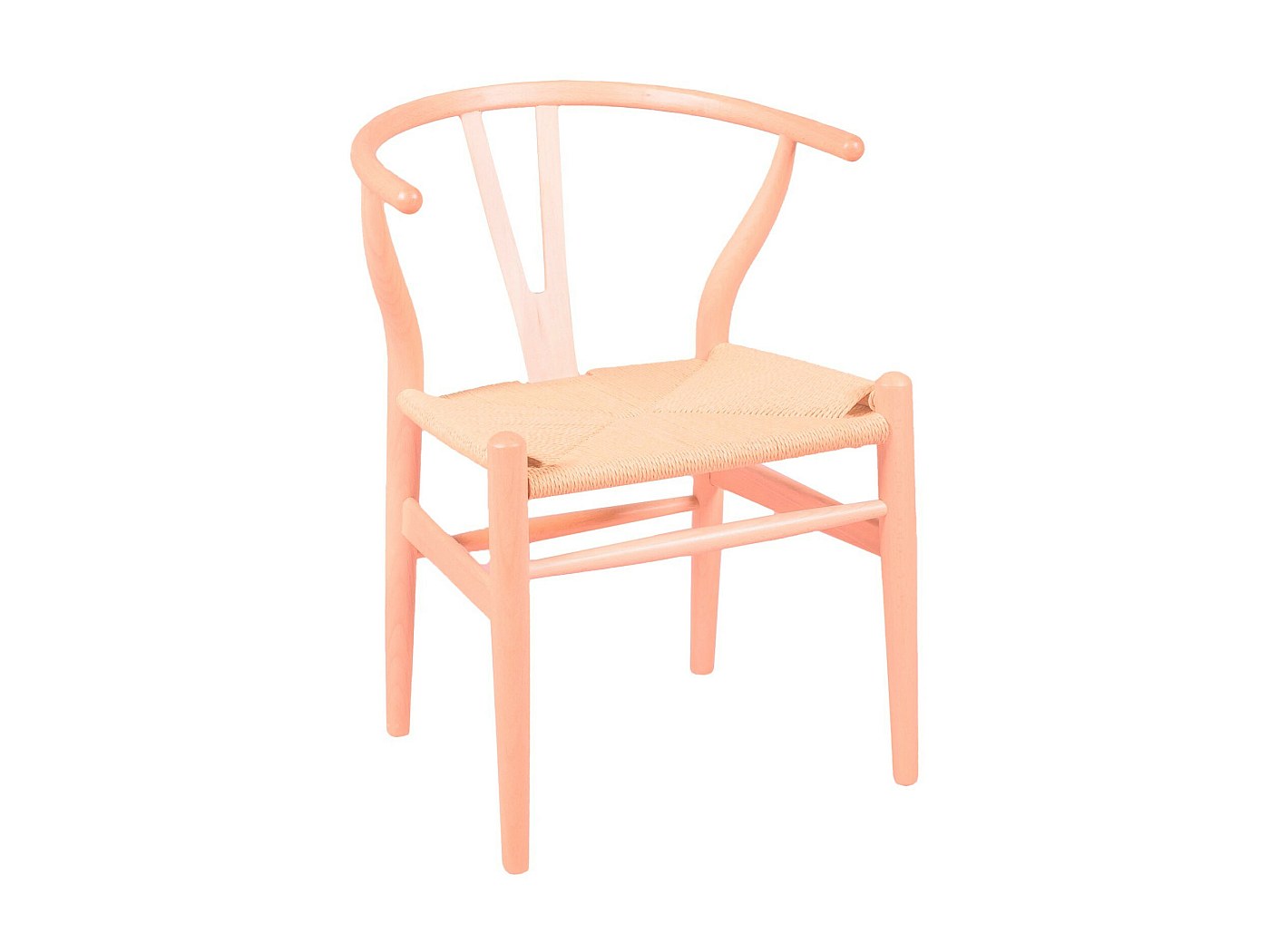 Scandinavische stoel van natuurlijk beukenhout en ecologisch touw ...