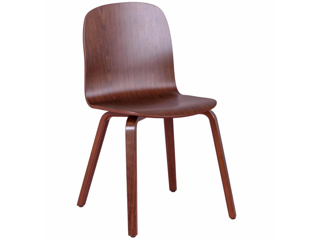 Scandinavisch design stoel in noten hout - Hut - Okkernoot