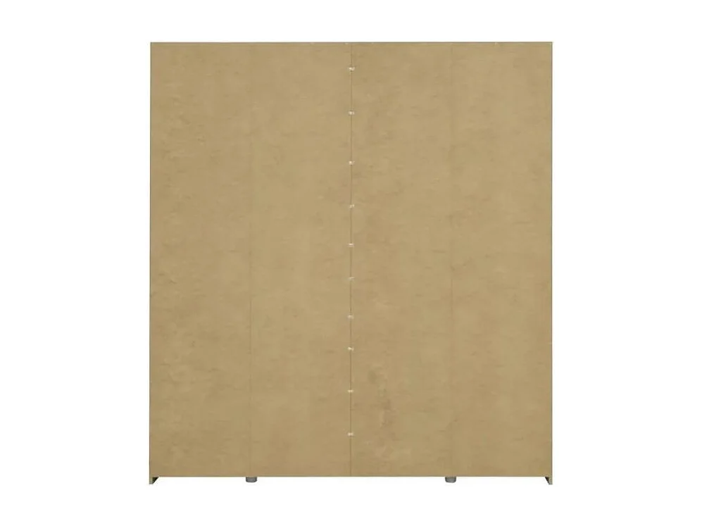 Armoire 2 portes coulissantes 5 tablettes décor chêne miroir - JEIK