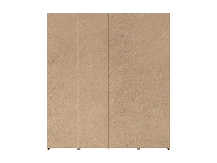 Armoire 2 portes coulissantes 5 tablettes gris foncé miroir - JEIK