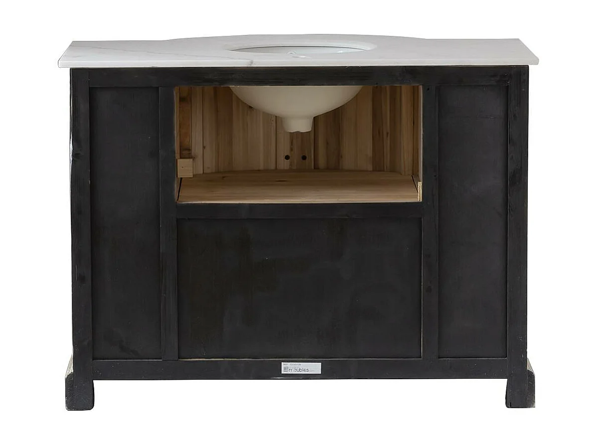 Meuble sous vasque en pin recyclé Octavie