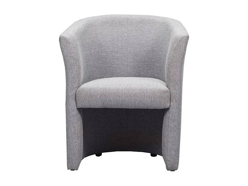 Fauteuil cabriolet arrondi en tissu gris design contemporain - CABRI