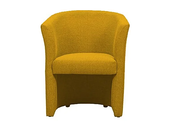 Fauteuil cabriolet en tissu jaune moutarde design contemporain - CABRI