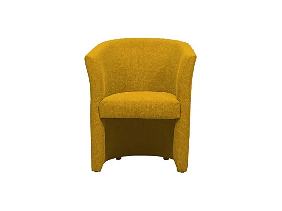 Fauteuil cabriolet en tissu jaune moutarde design contemporain - CABRI