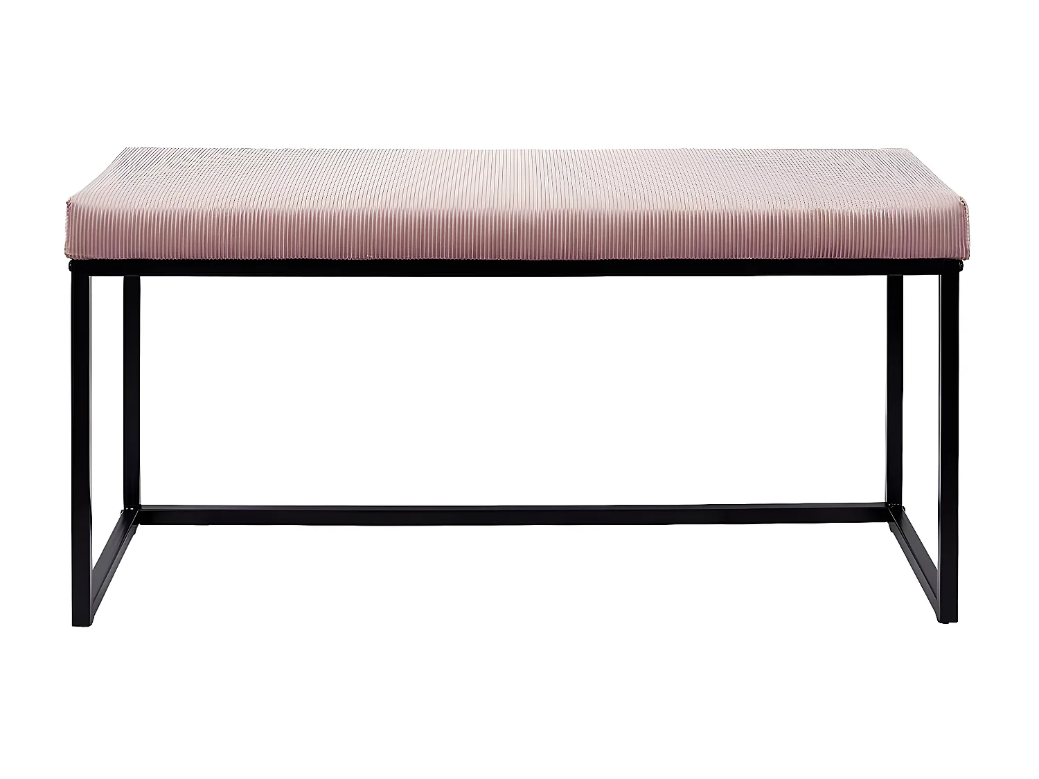 ALESSIA - Banc avec Assise Velours Côtelé Rose