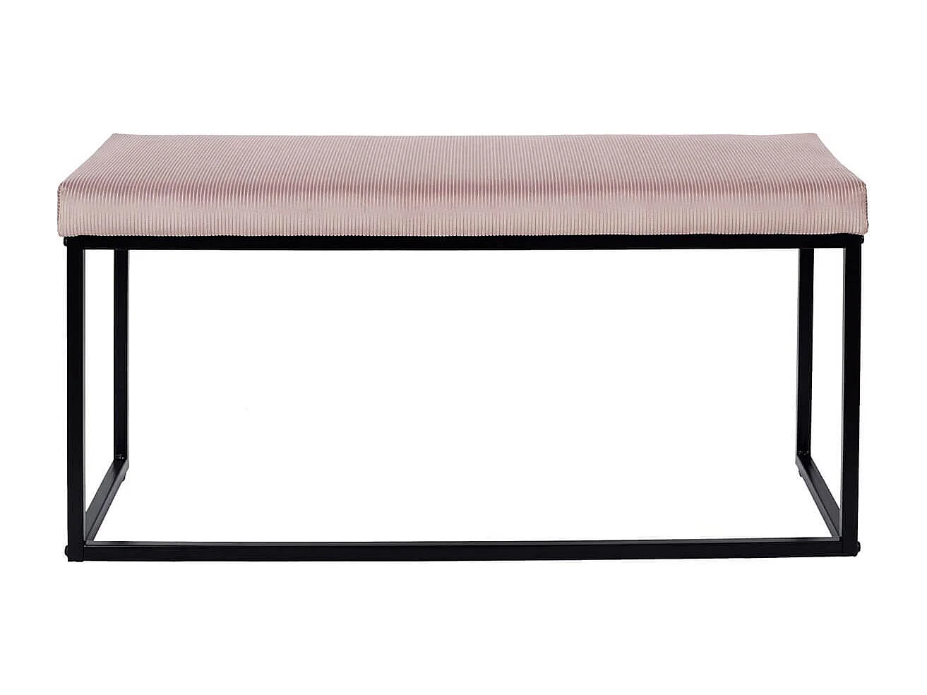 ALESSIA - Banc avec Assise Velours Côtelé Rose