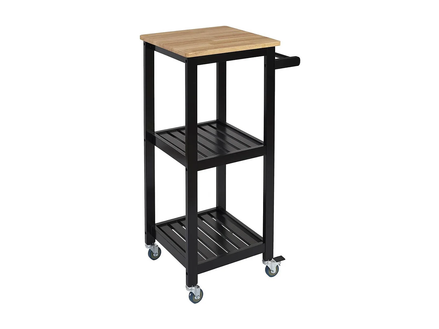 KWAT - Desserte à Roulettes Noire 3 Niveaux