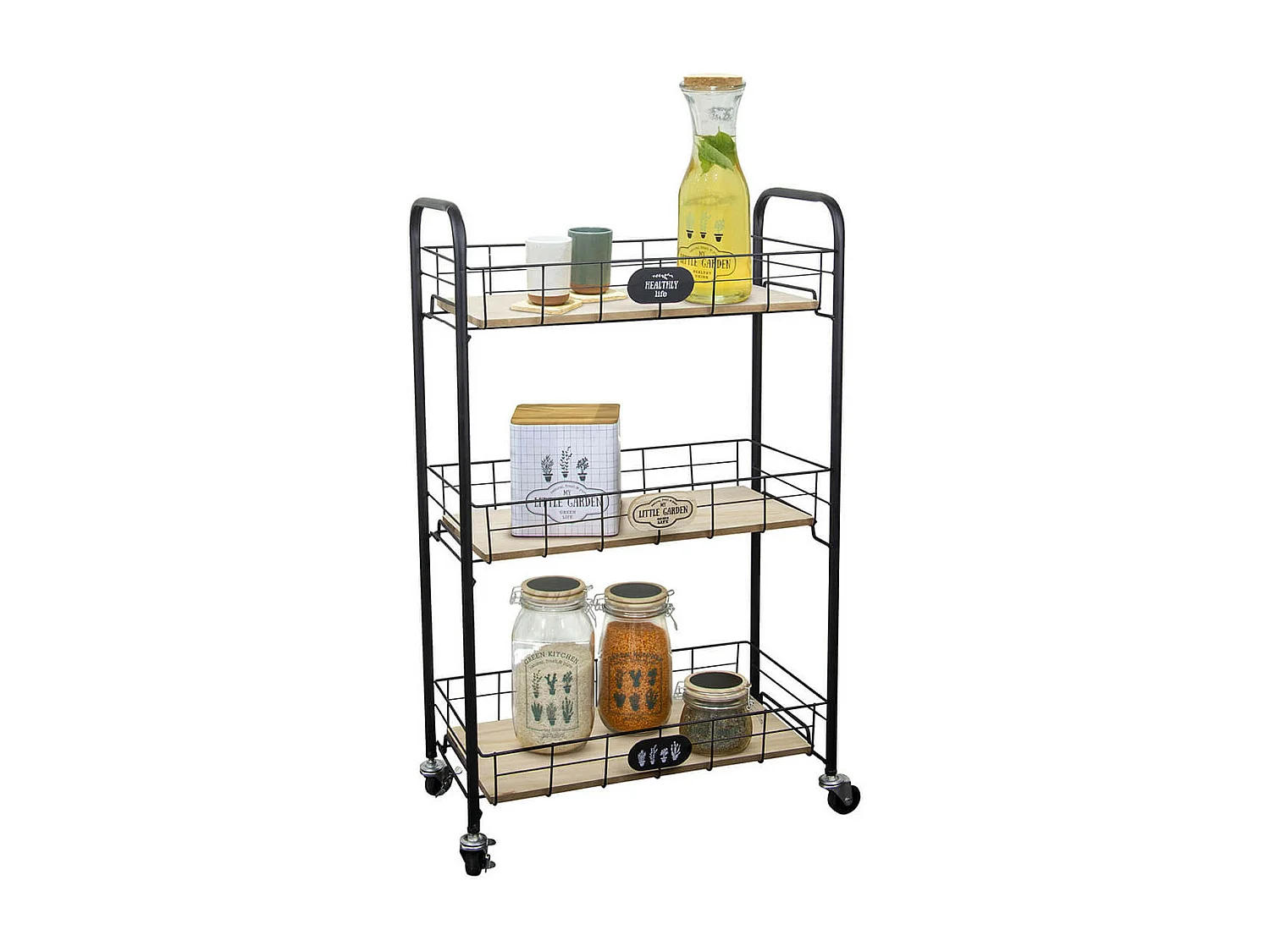 DELIZIA - Desserte à Roulettes 3 Bacs