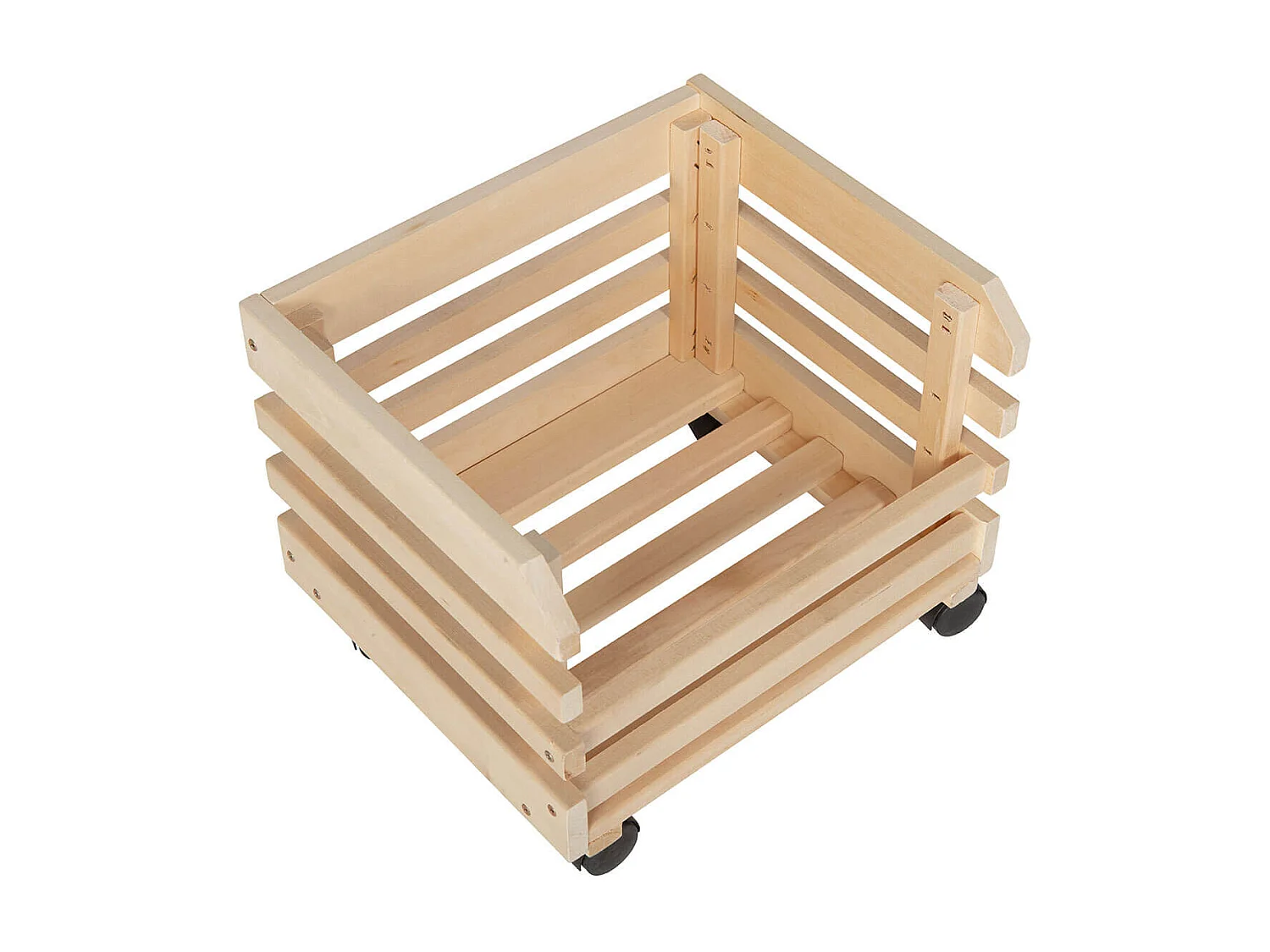 LEGUMES - Lot 3 Cageots Empilables Pin Massif sur Roulettes