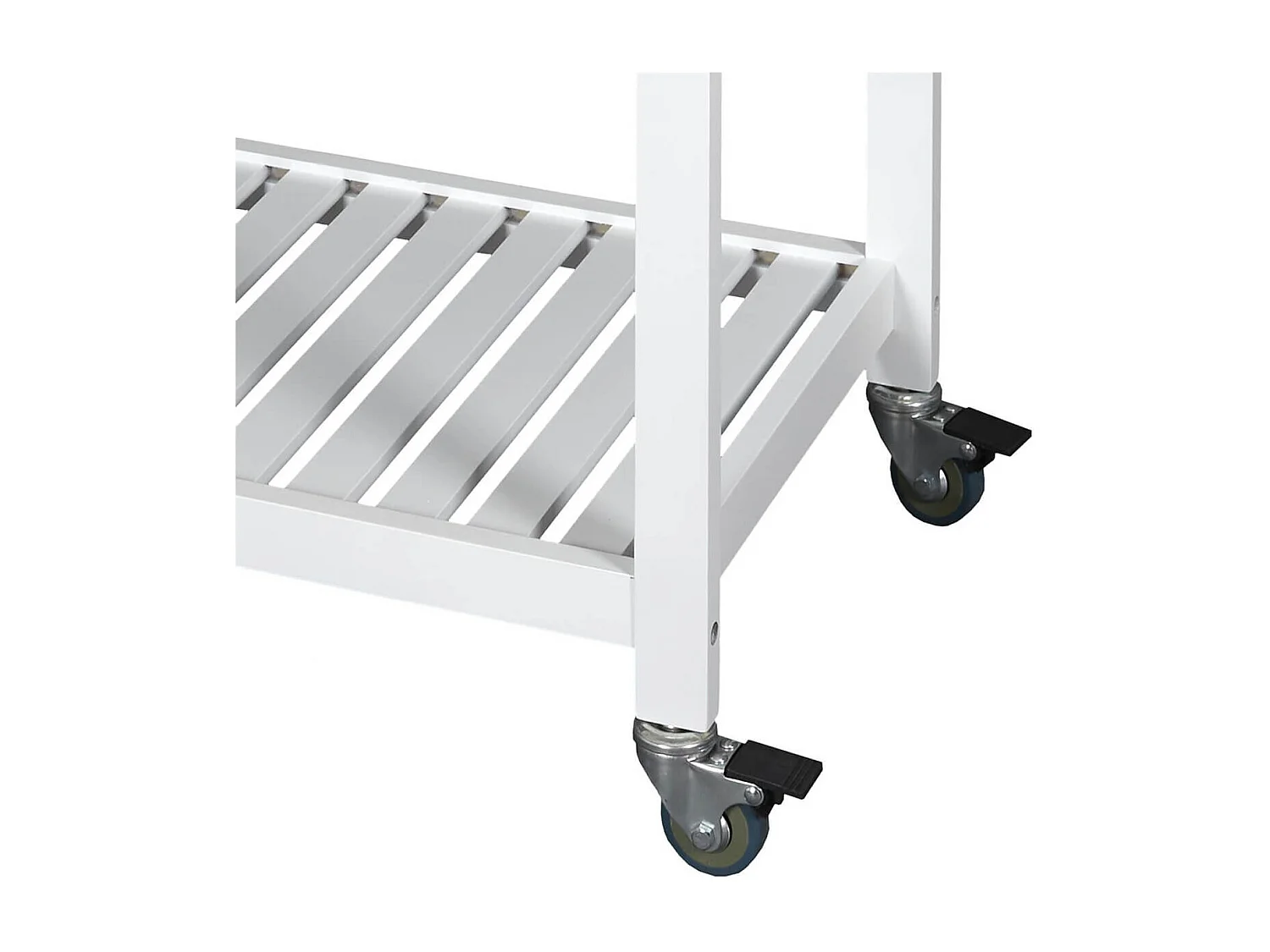 KWIT - Desserte à Roulettes Blanche avec Porte-Bouteilles