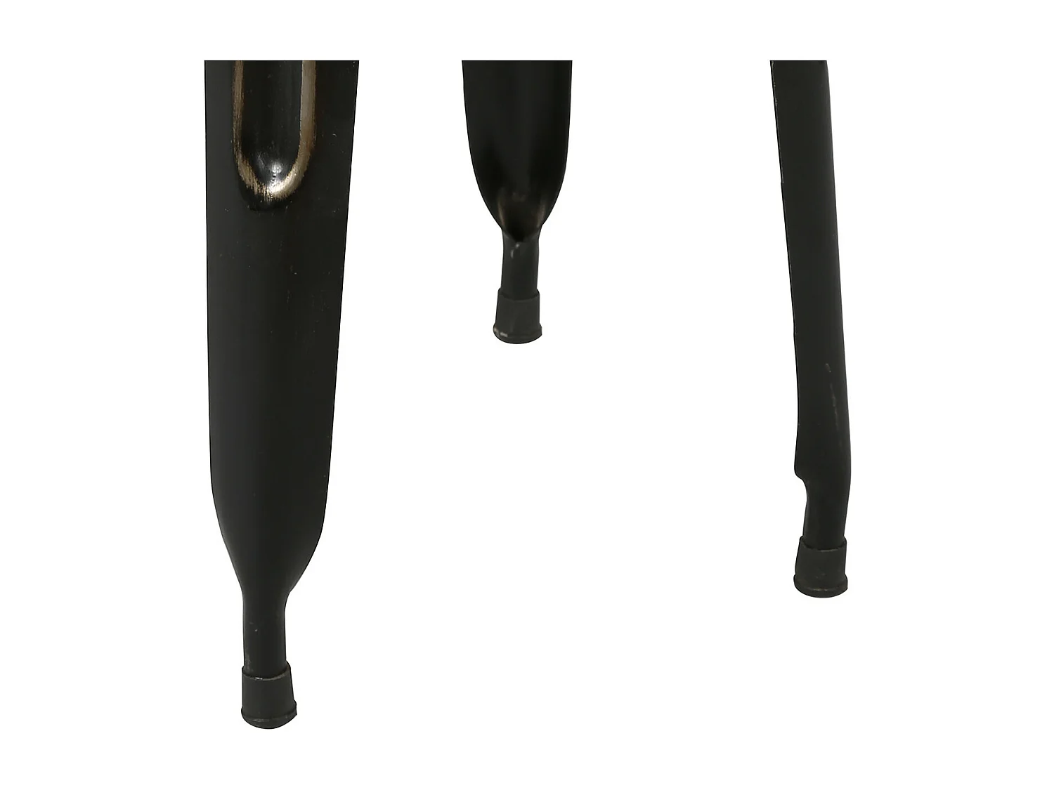 TOLGA - Lot de 2 Tabourets Noirs