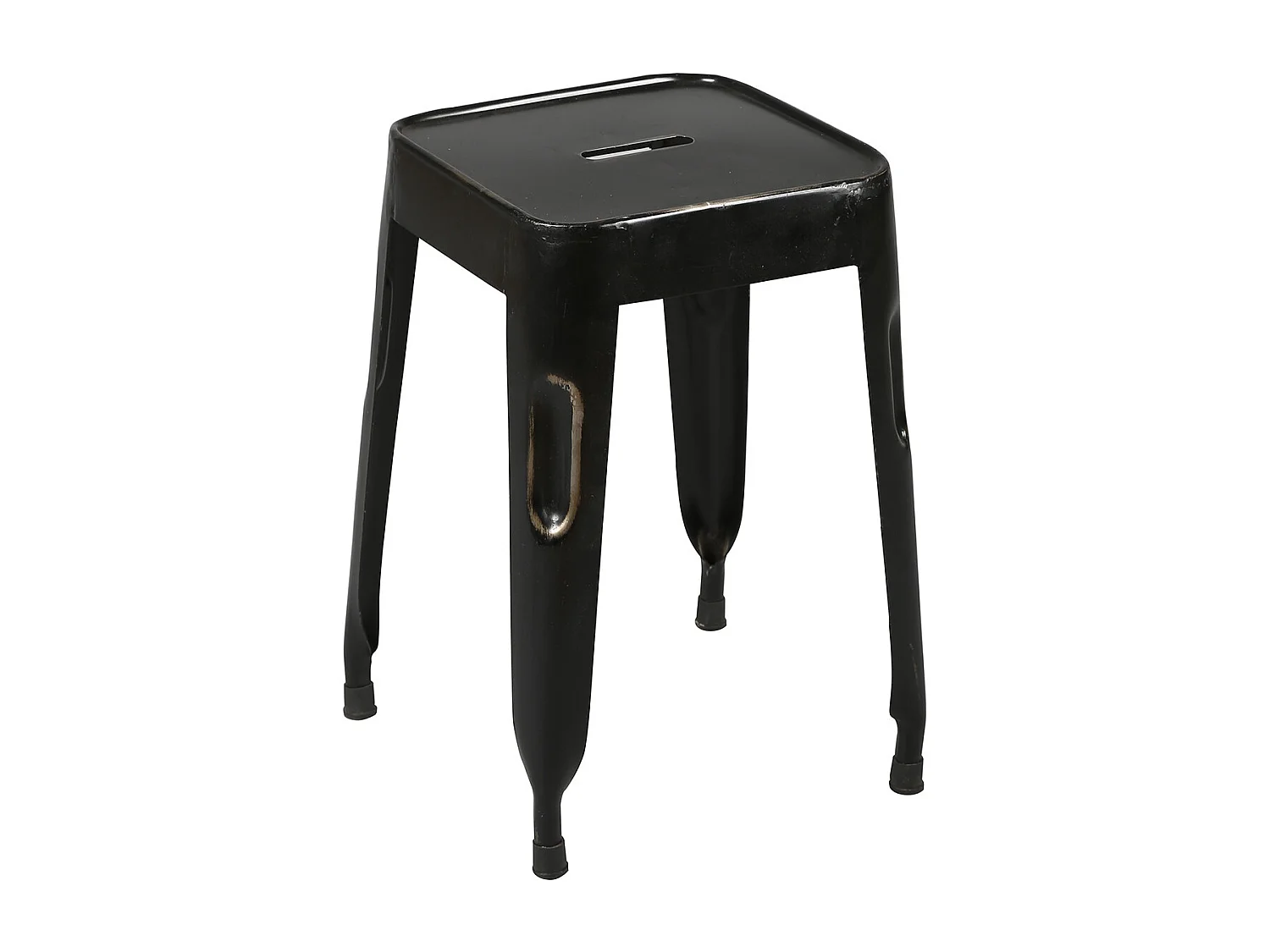 TOLGA - Lot de 2 Tabourets Noirs