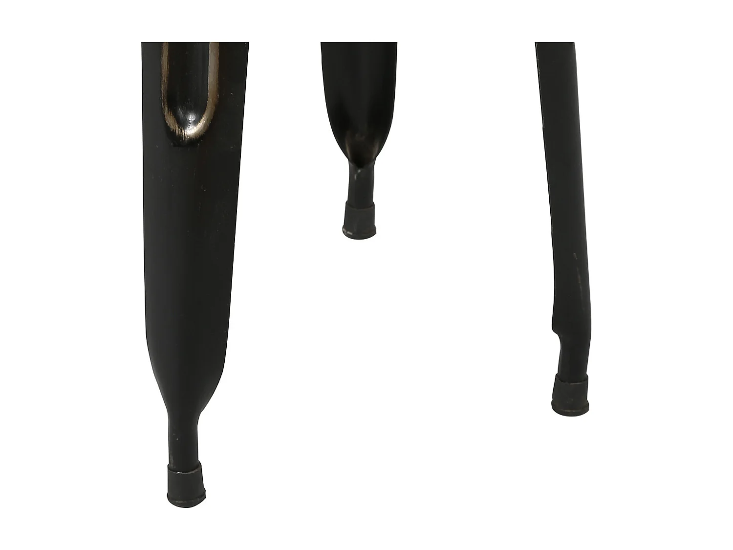 TOLGA - Lot de 2 Tabourets Noirs