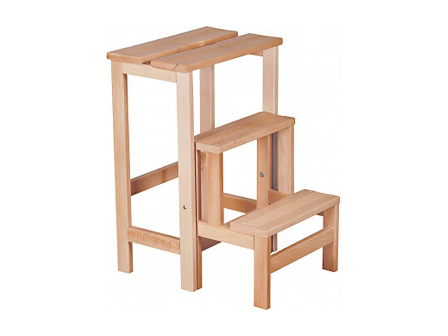 EUGENE - Tabouret Escabeau en hêtre vernis