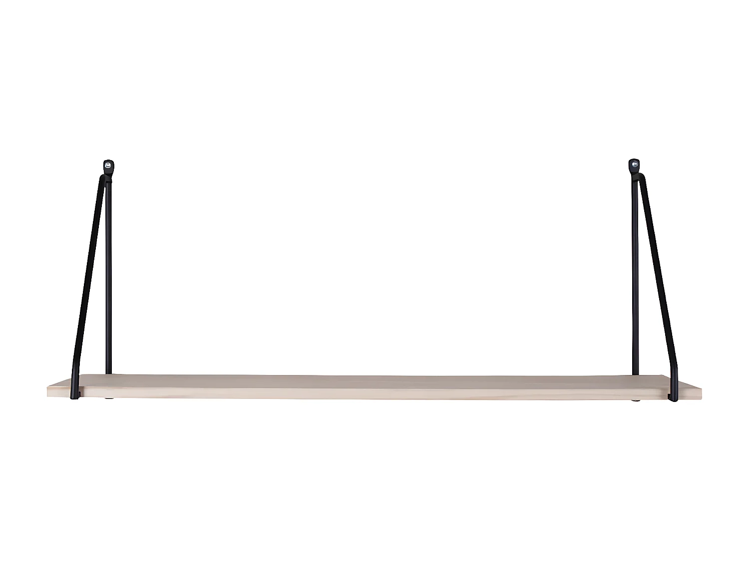 SALINAS - Etagère Murale Bois et Acier Noir