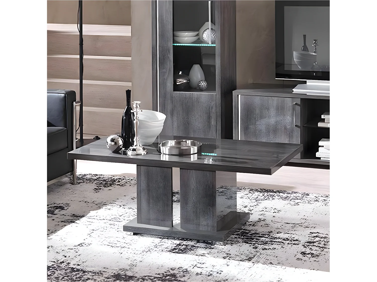 DAISY - Table de Salon Rectangulaire Pied Central