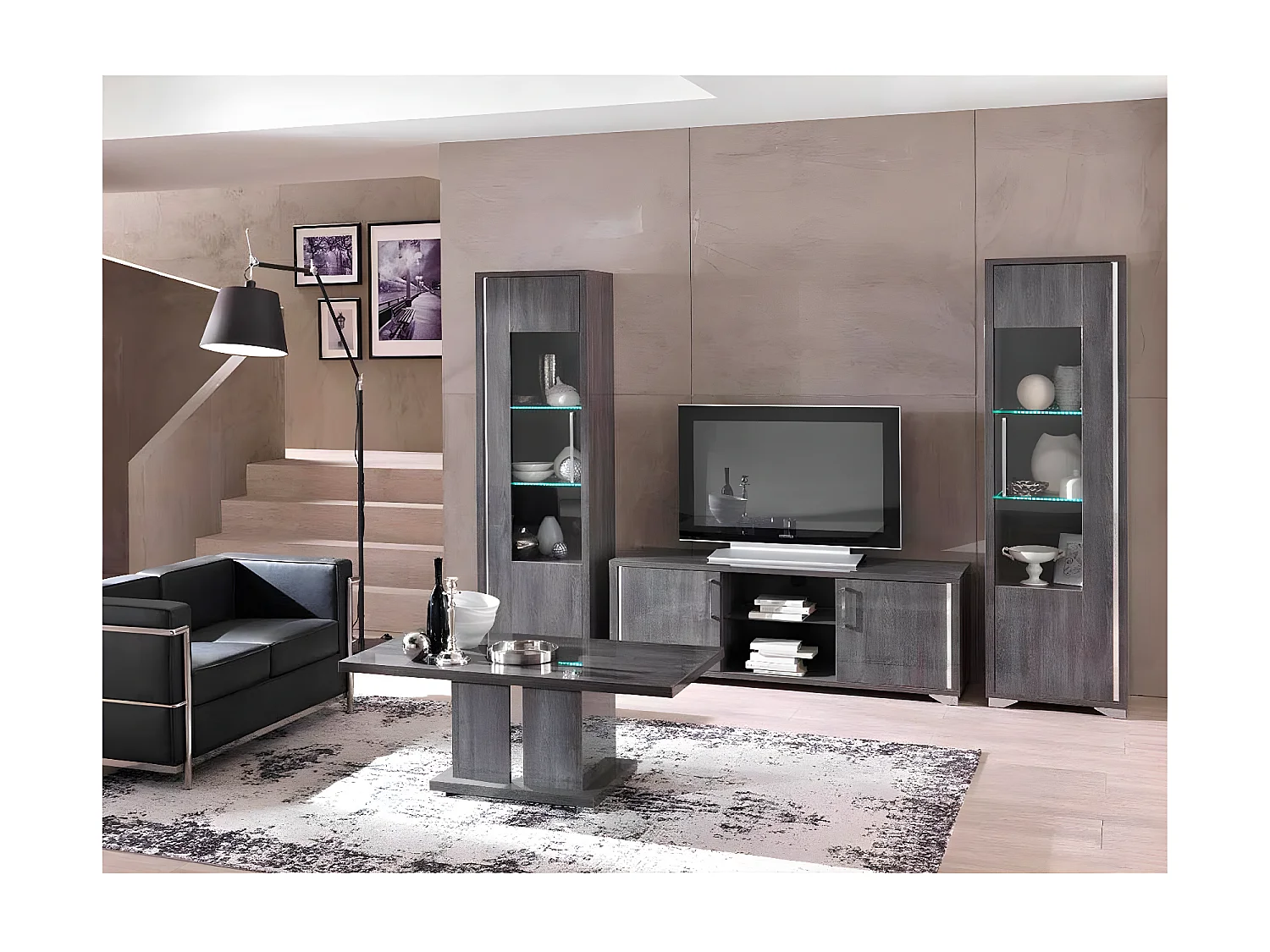 DAISY - Table de Salon Rectangulaire Pied Central