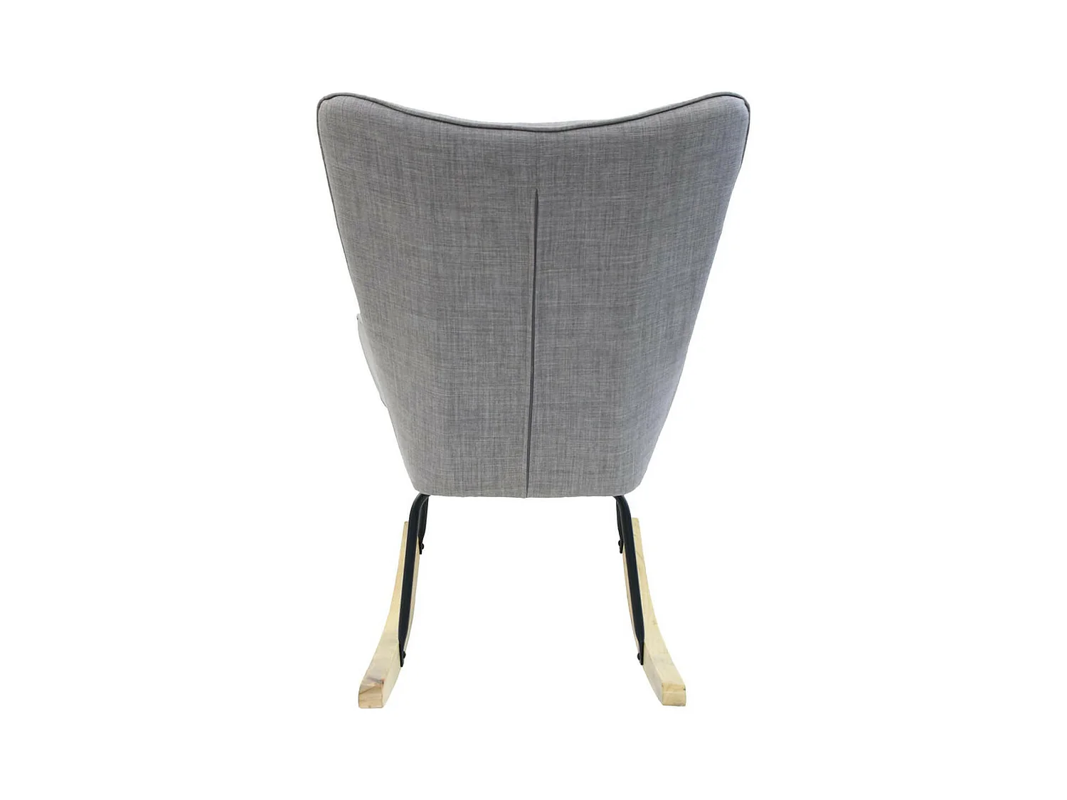 POHJA - Fauteuil à Bascule Gris Dossier Capitonné