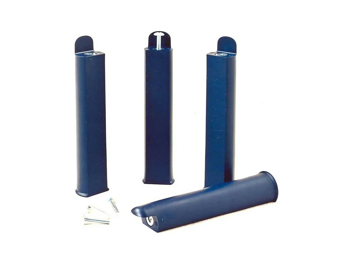 PLAST - Jeu de 4 pieds 28 cm bleus pour cadre à lattes