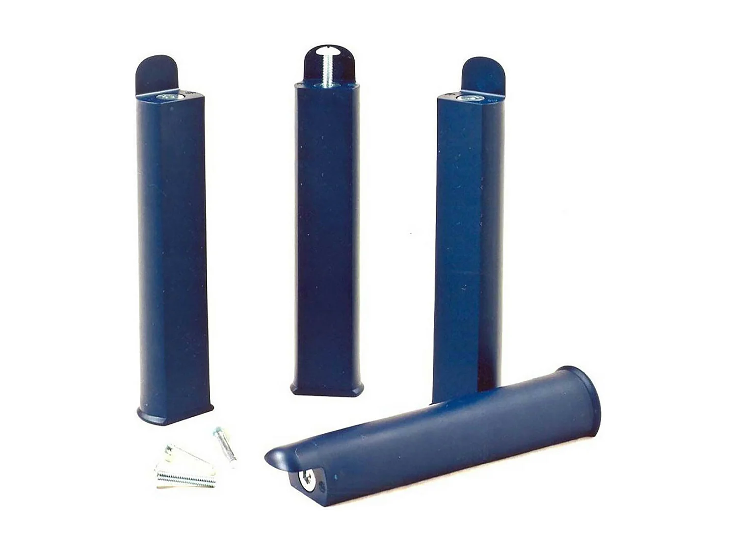 PLAST - Jeu de 4 pieds 28 cm bleus pour cadre à lattes