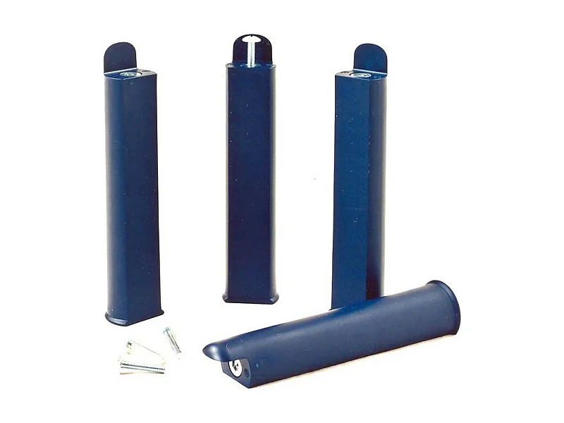 PLAST - Jeu de 4 pieds 28 cm bleus pour cadre à lattes