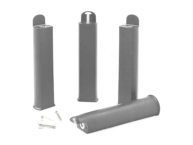 PLAST - Jeu de 4 pieds 22 cm gris pour cadre à lattes