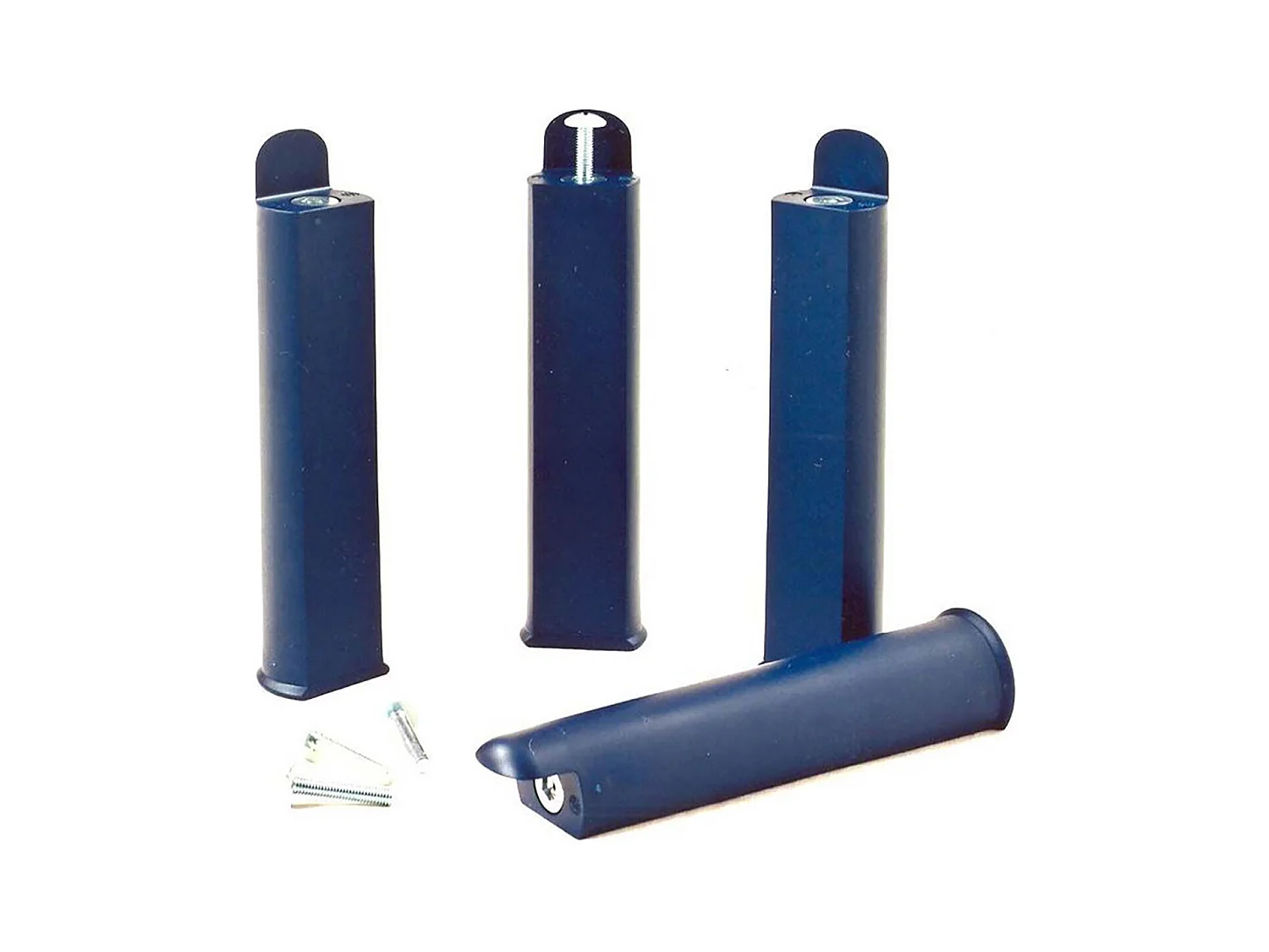 PLAST - Jeu de 4 pieds 22 cm bleus pour cadre à lattes