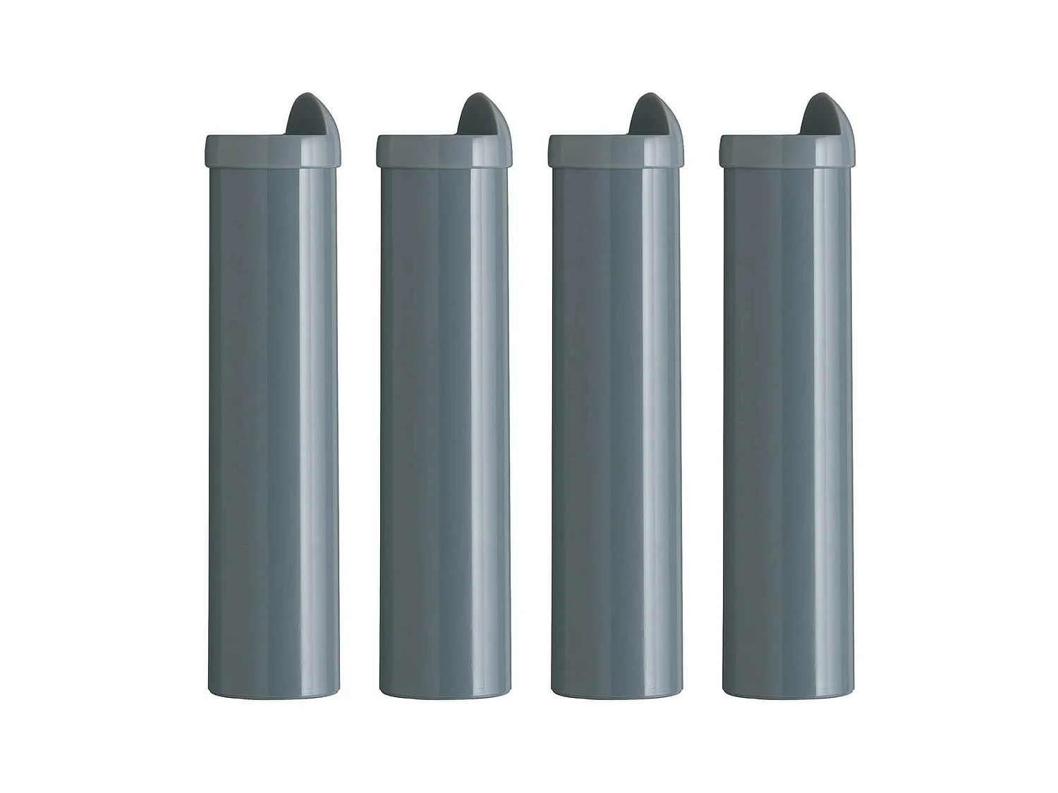 TITANIUM - Jeu de 4 Pieds H22cm Gris pour Cadre à Lattes