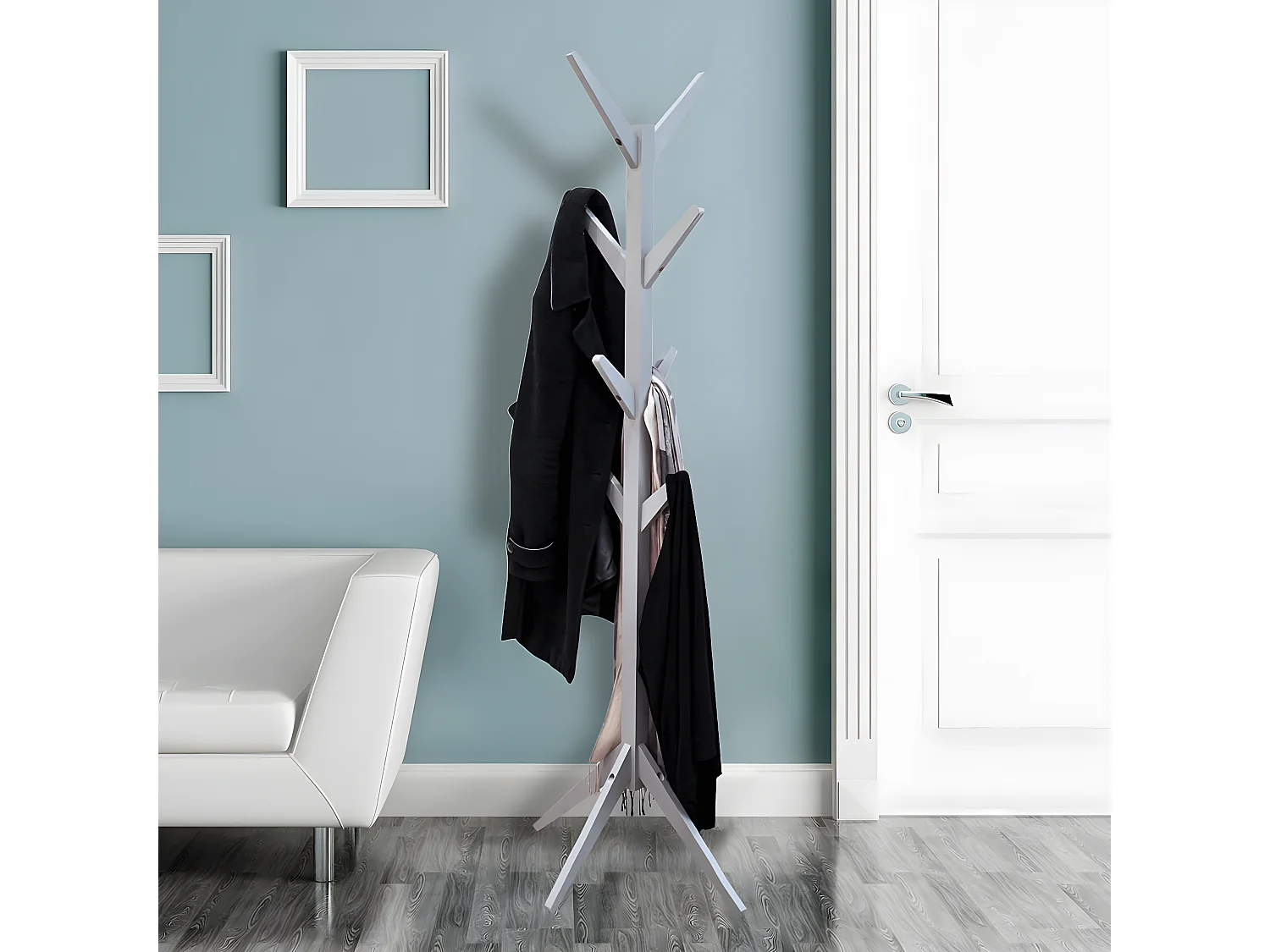 PAKITA - Portemanteau "Arbre" sur Pieds Gris