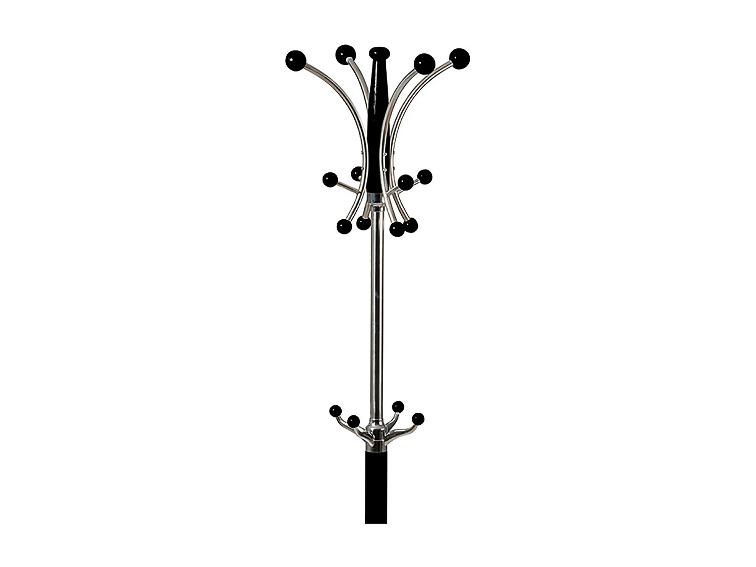 COLOMBE - Portemanteau Bois Massif Noir et Chrome