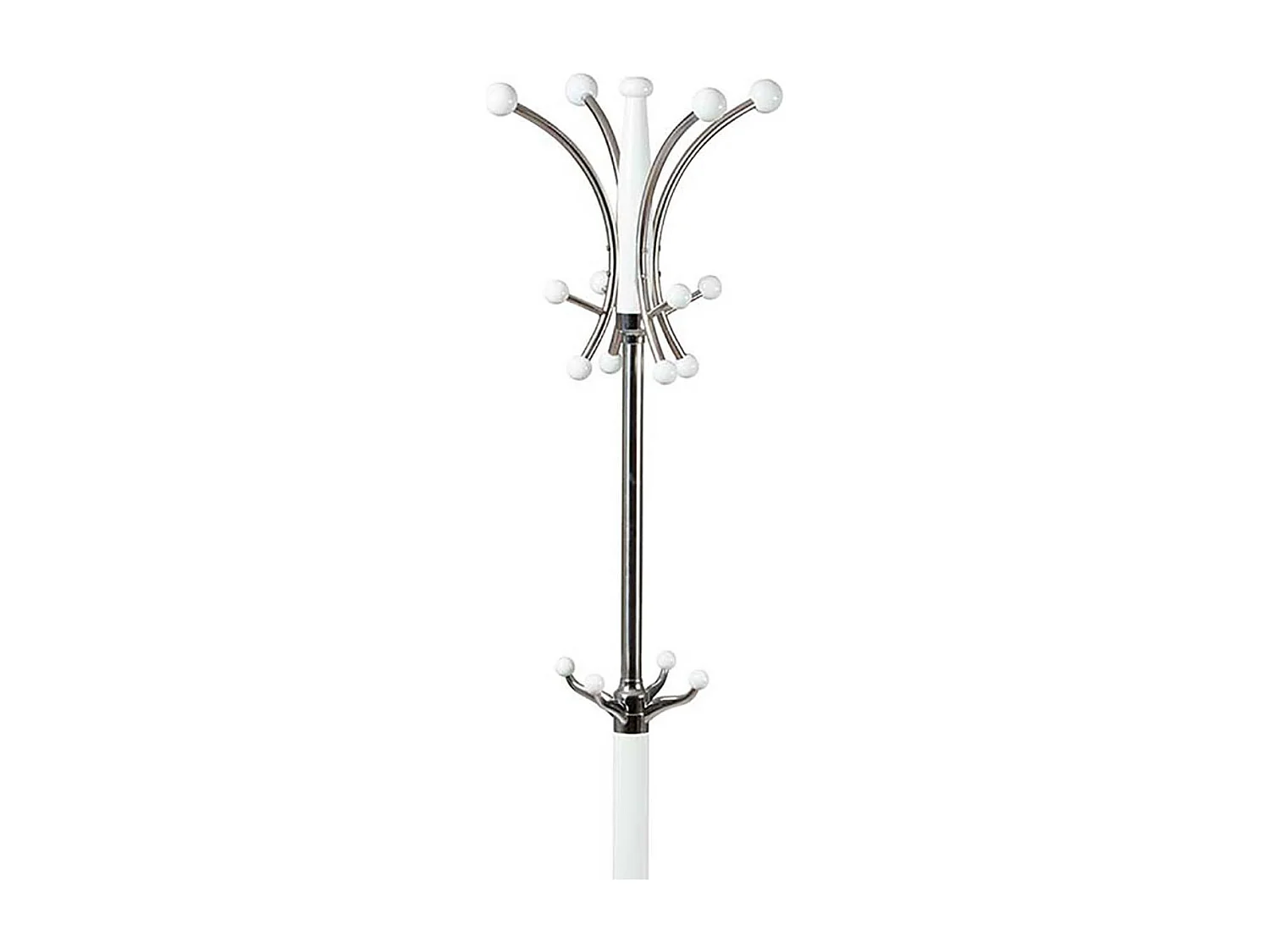 COLOMBE - Portemanteau Bois Massif Blanc et Chrome