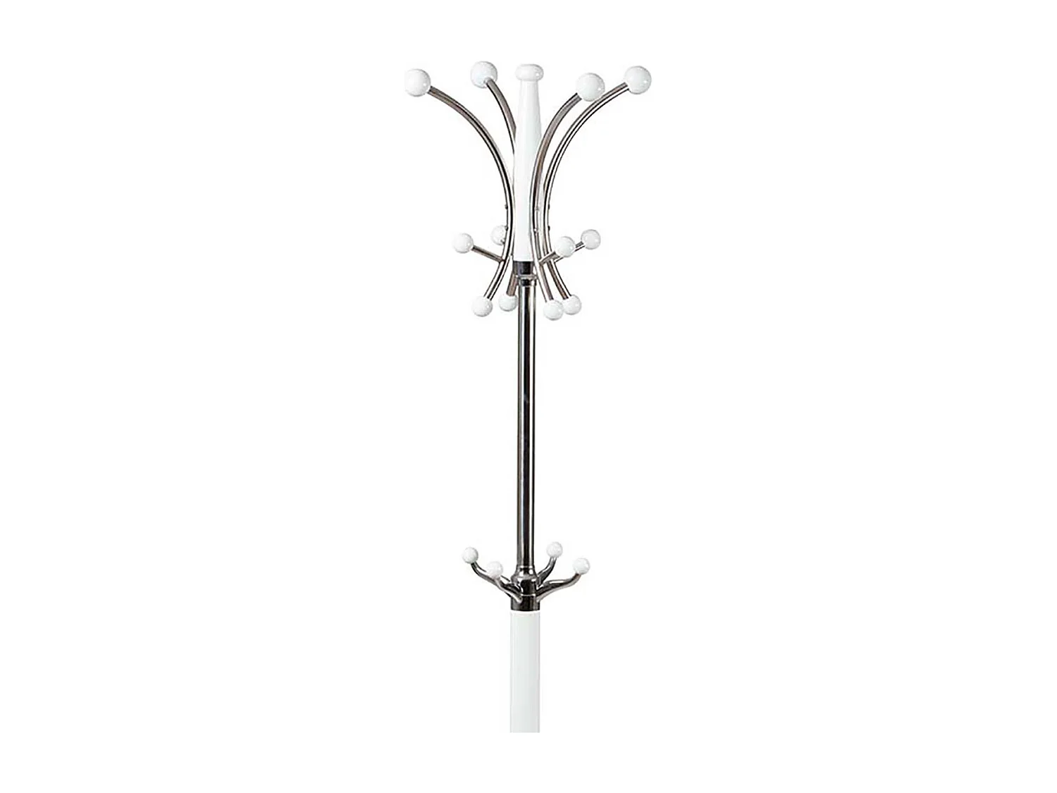 COLOMBE - Portemanteau Bois Massif Blanc et Chrome