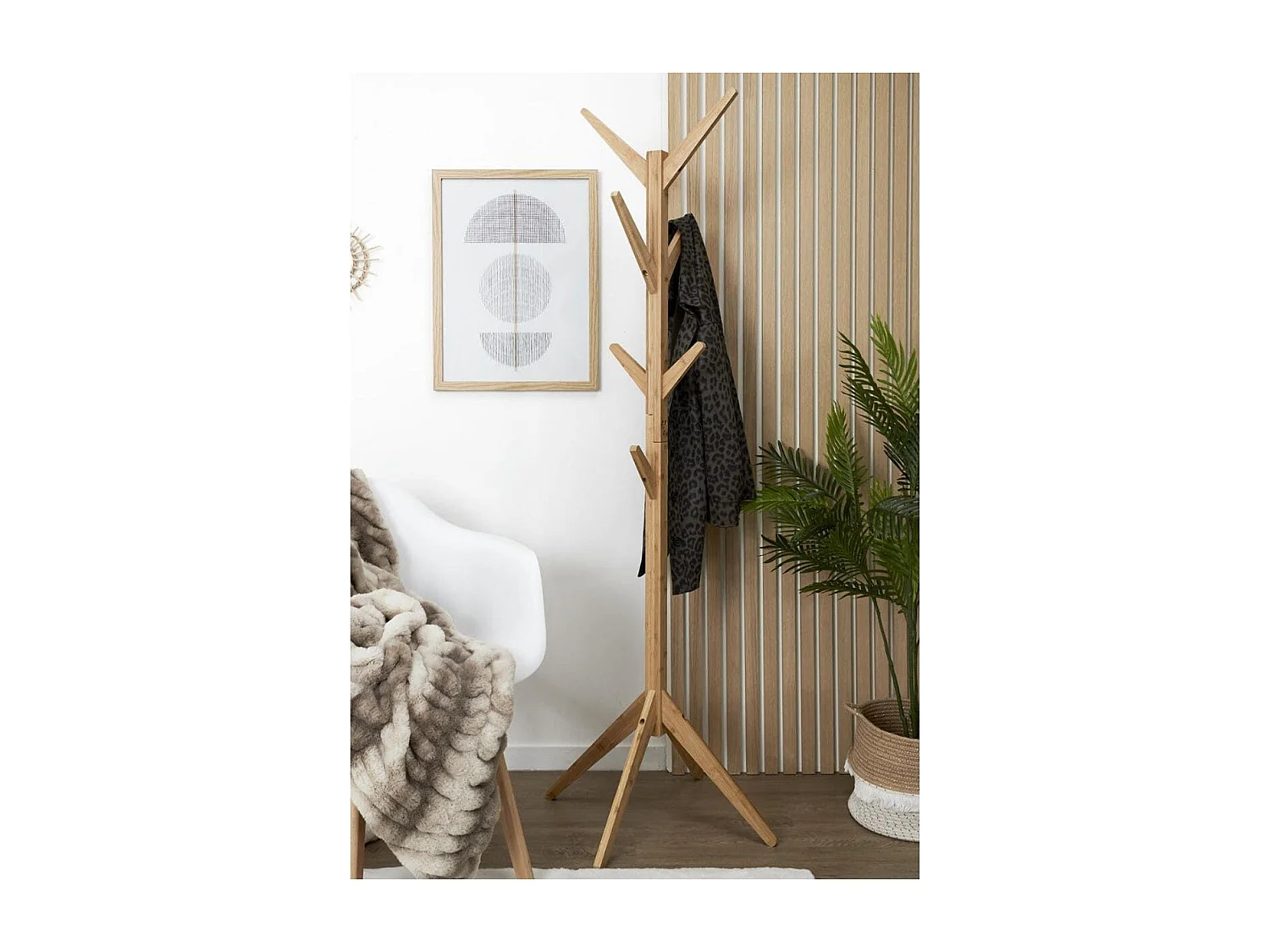 PAKITA - Portemanteau "Arbre" sur Pieds Naturel