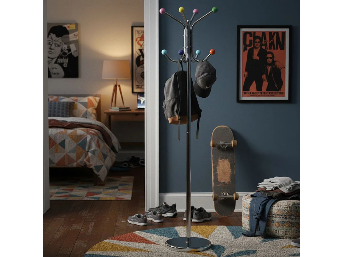 ARLEQUIN - Portemanteau Enfant Acier et Bois