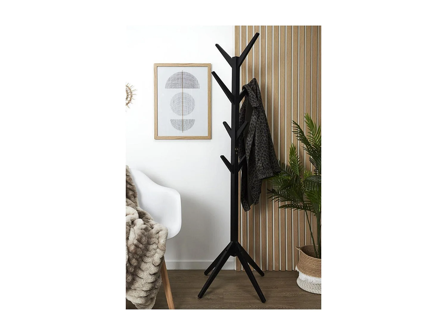 PAKITA - Portemanteau "Arbre" sur Pieds Noir