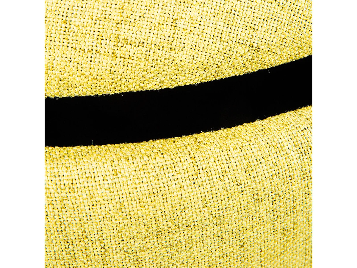 DEENA - Pouf avec Coffre et Lanière Jaune