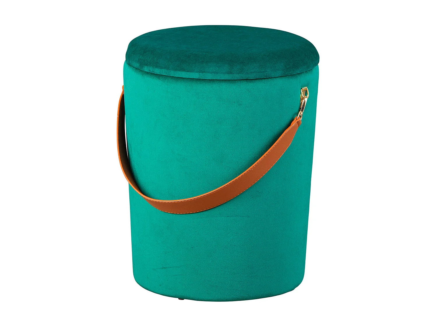 PRIYA - Pouf avec Coffre et Lanière Vert