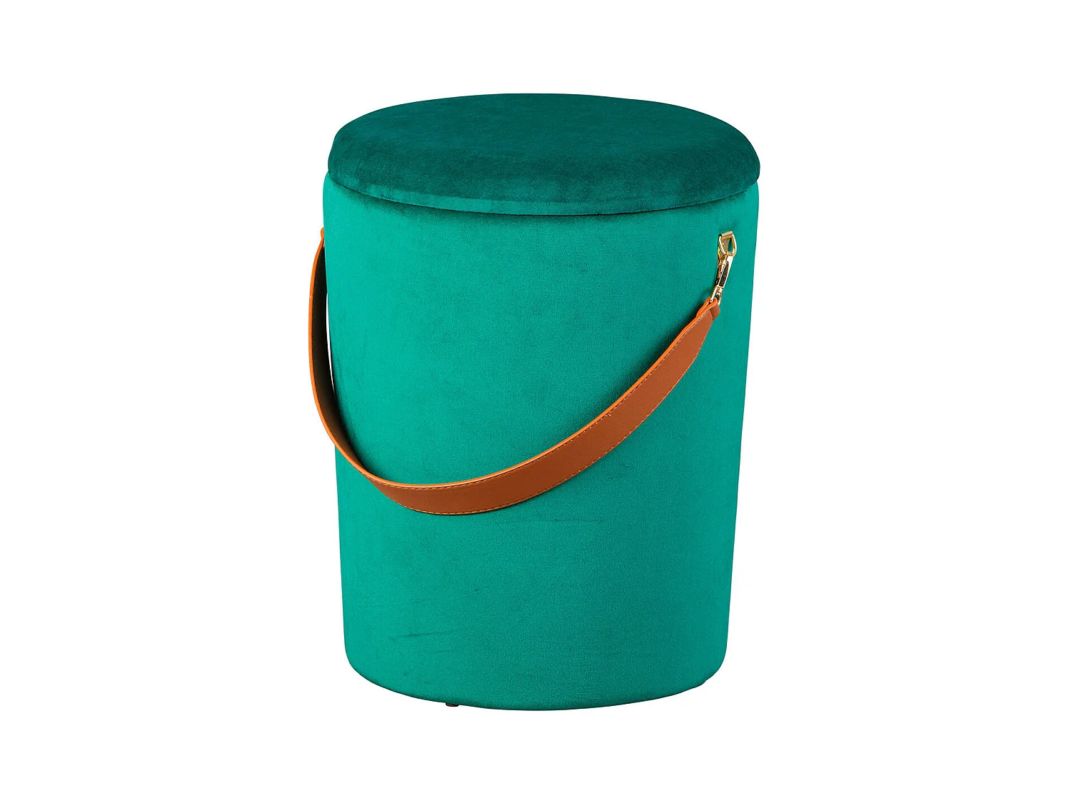 PRIYA - Pouf avec Coffre et Lanière Vert
