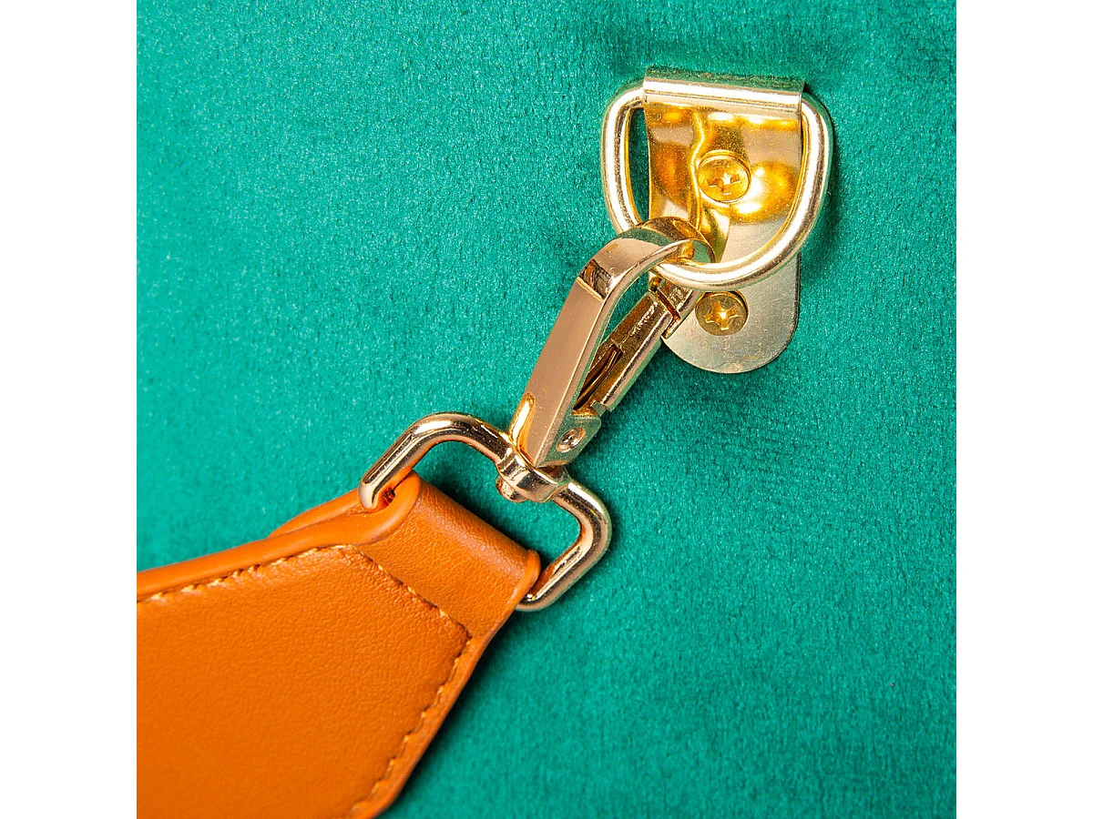 PRIYA - Pouf avec Coffre et Lanière Vert