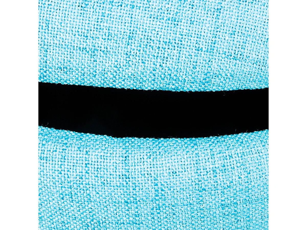 DEENA - Pouf avec Coffre et Lanière Bleu Océan