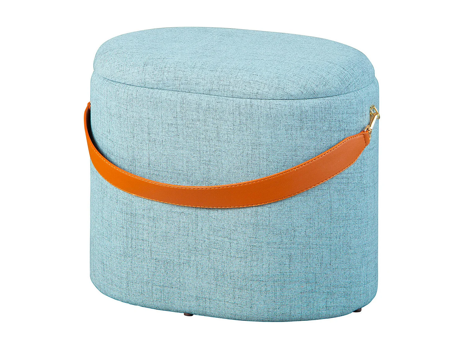 DEENA - Pouf avec Coffre et Lanière Gris