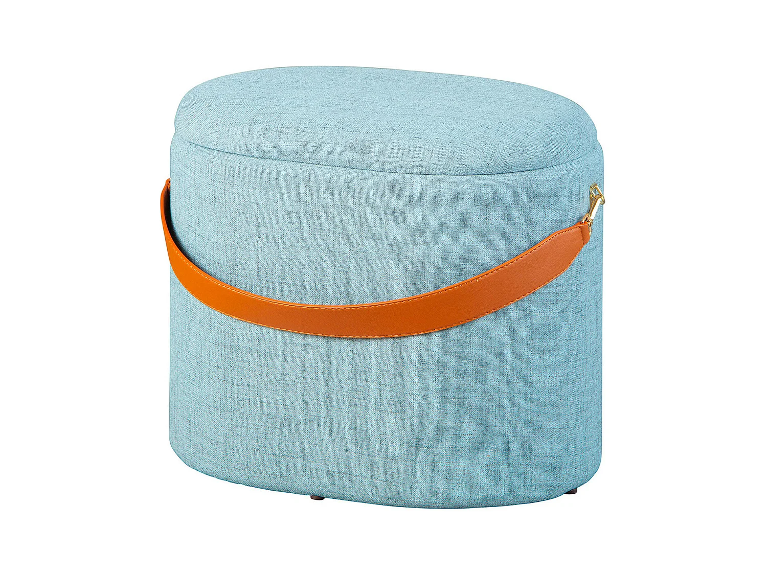 DEENA - Pouf avec Coffre et Lanière Gris