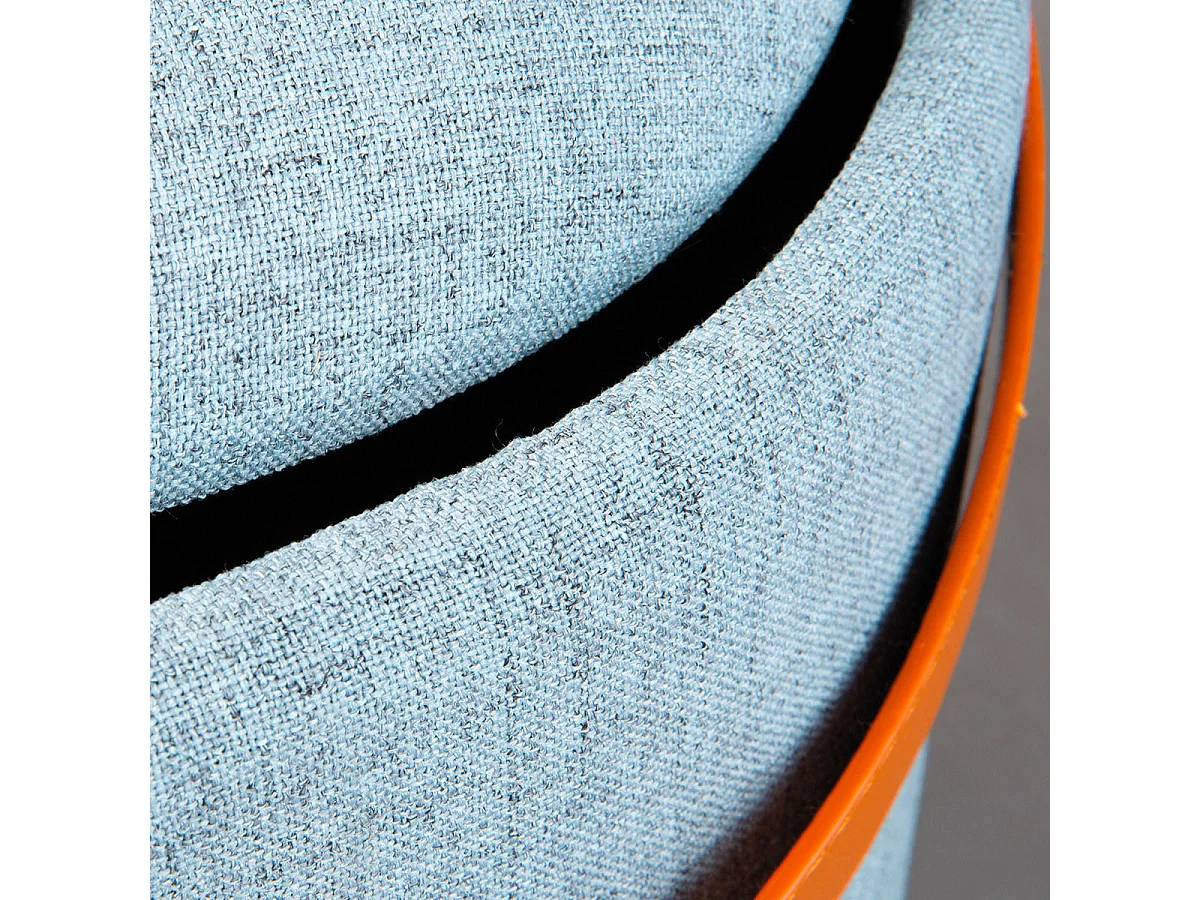 DEENA - Pouf avec Coffre et Lanière Gris