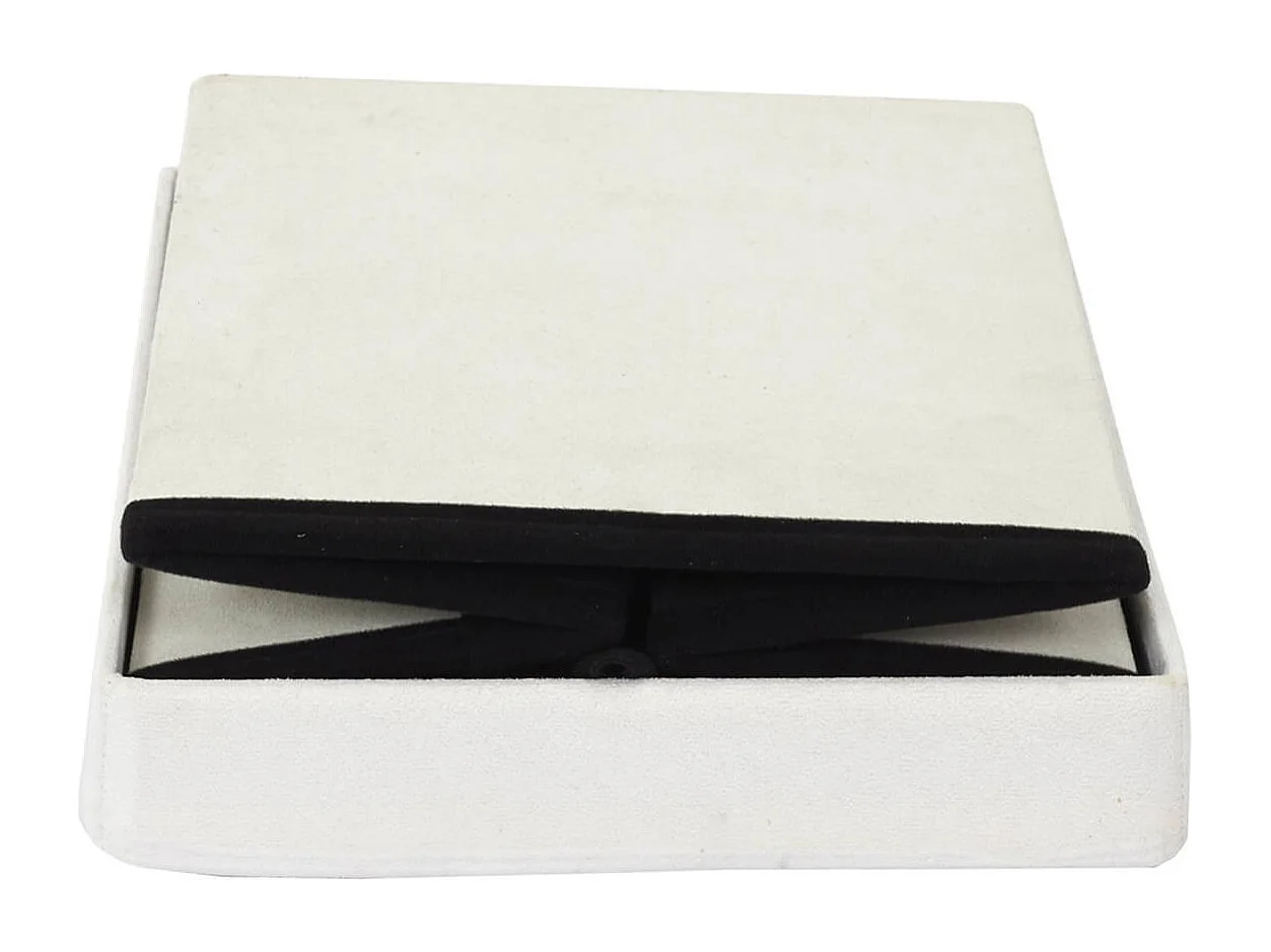 CHILD - Pouf-Coffre Pliable Velours Gris Clair Motif Circuit