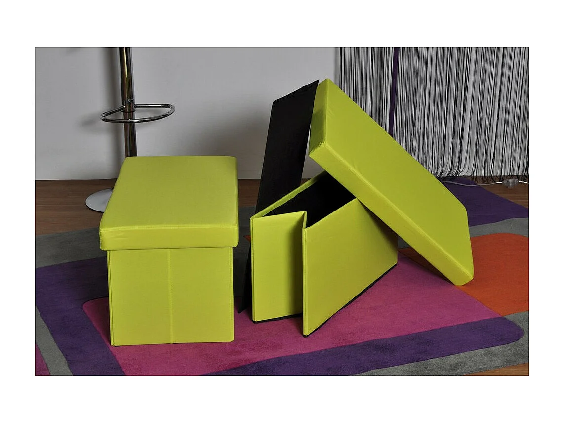 CUBA - Pouf Coffre Pliant Vert