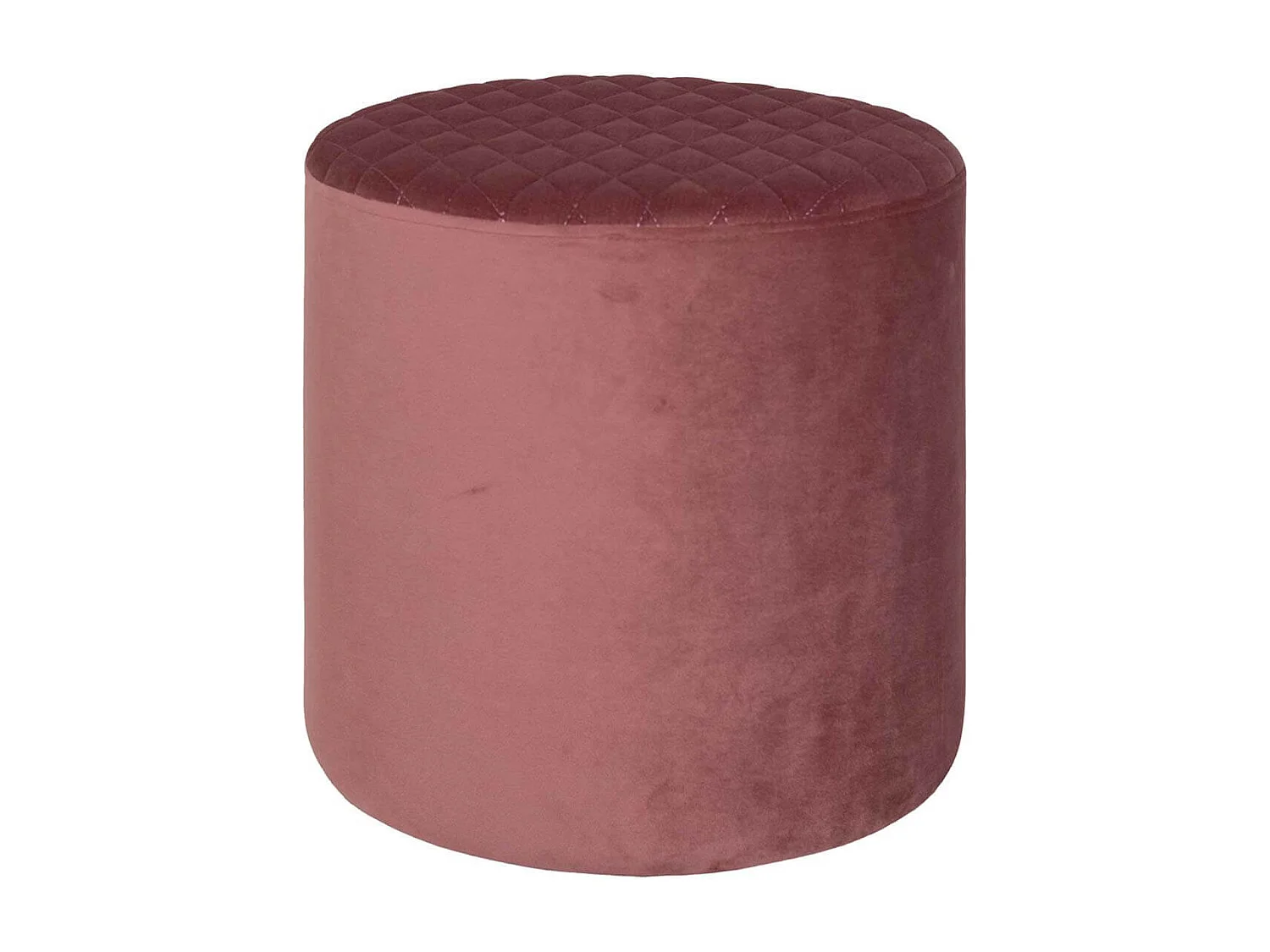 BUBBEL - Pouf Rond Ø34cm Velours Coloris Rose