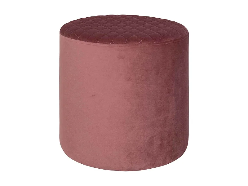 BUBBEL - Pouf Rond Ø34cm Velours Coloris Rose