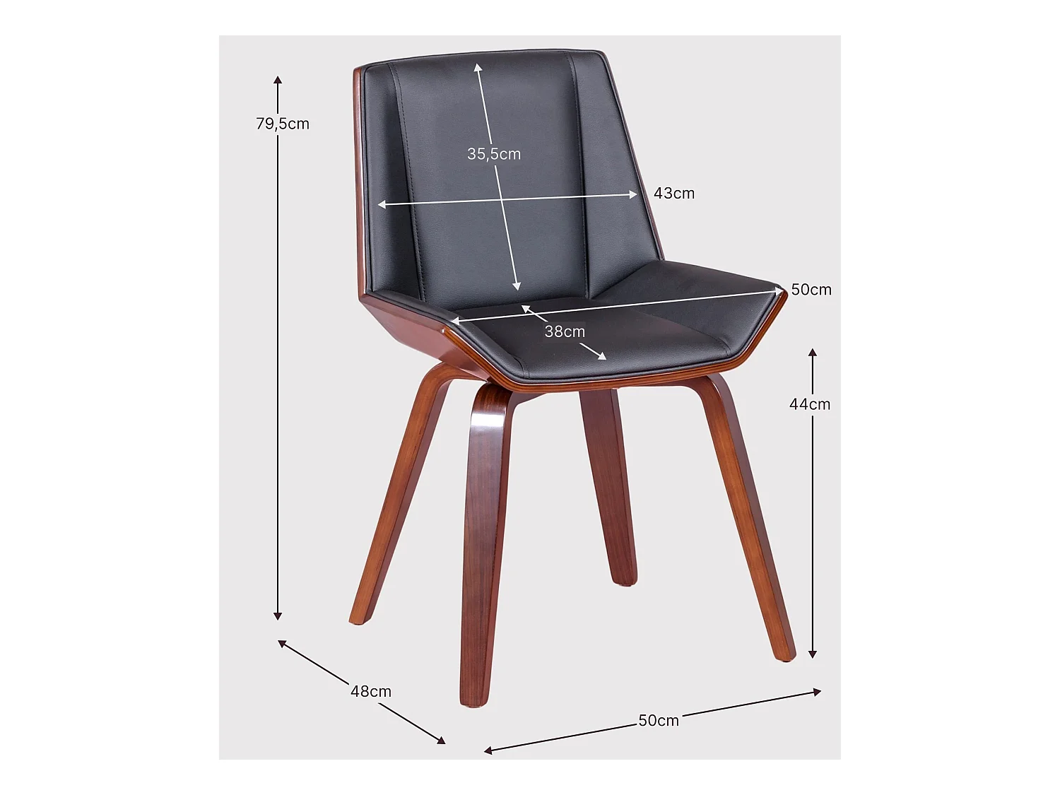 Houten stoelen van licht esdoorn met kussen van kunstleer - Nordic S - Wit