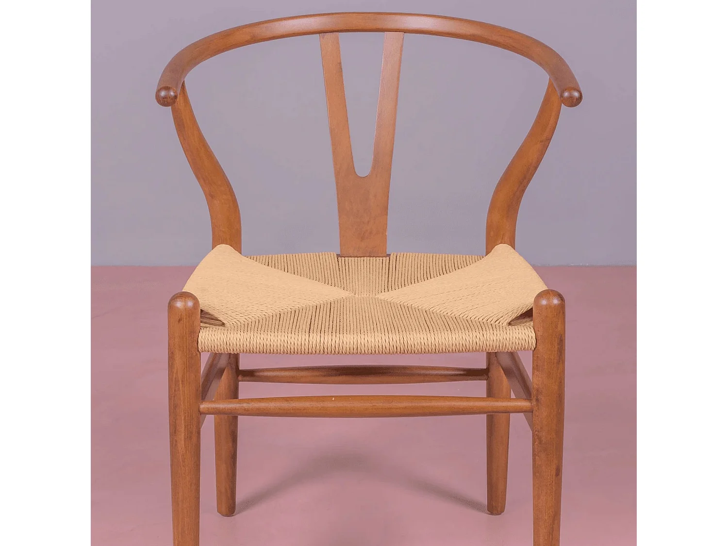 Silla nórdica en madera de nogal y cuerda ecológica - Wish - Nogal